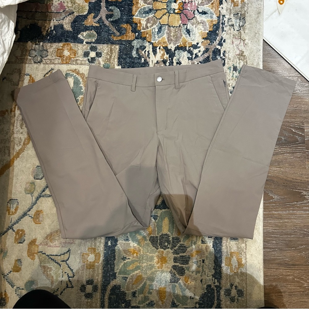 CRZ Yoga Pants Mens Size 33 Brown Casual Chino Active Stretch  - 32”